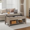 Yaheetech Lift Top Coffee Table with Storage & 2 Open Shelves for Living Room, Reception Room, Office - 2 of 4
