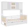 Twin/Full Size Wooden Daybed With 2 Drawers, All-in-One Cabinet and Shelf - ModernLuxe - 4 of 4