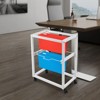 YIYIBYUS 2 Tiers Metal Rolling File Carts with Wheels Pull-Out File Folder Rack - 2 of 4