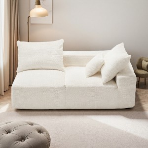 67.7" Chenille 2-Seater Modular Sofa with Lounging Design, No-Installation Setup - 1 of 4