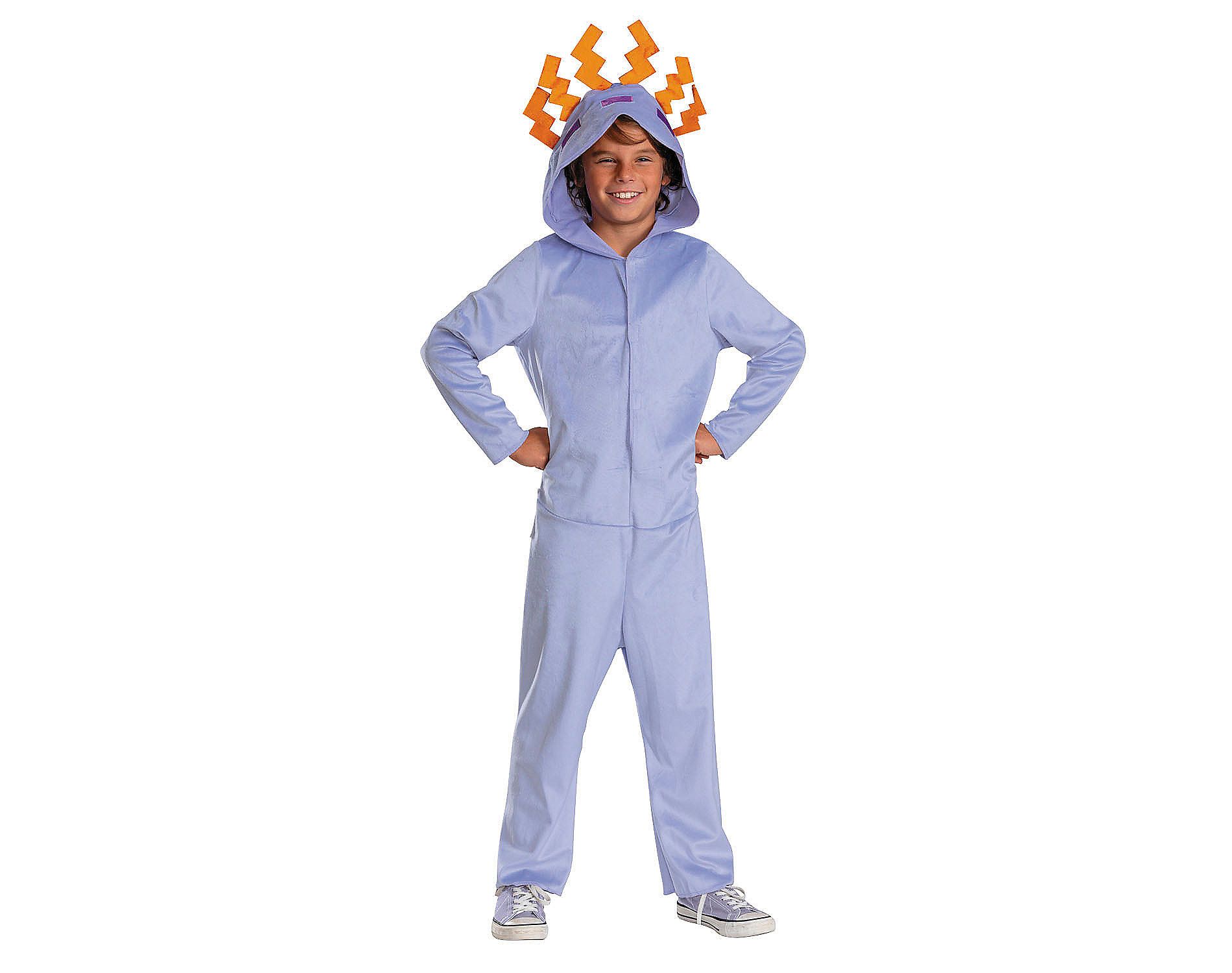 Minecraft Kids' Purple Axolotl Halloween Classic Costume Jumpsuit - Purple - 7-8