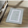 Hotel Bath Rug 100% Premium Cotton Tufted Two Tone Reversible Bathroom Rug, Soft & Water Absorbent, Machine Washable Bath Mat - 2 of 4