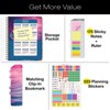 HARDCOVER 2026 Planner, 8.5"x11": 14 Months (Nov 2025-Dec 2026), Daily/Weekly/Monthly,  Bookmark, Pocket Folder w Sticky Notes (Summer Bliss) - 4 of 4