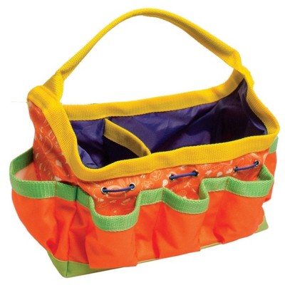Curious Gardener Garden Tote with Elastic Strap for Kids, for Storing Garden Tools, Indoor and Outdoor Planting