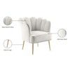 Meridian Furniture Jester Cream Velvet Accent Chair with Gold Iron Legs - 4 of 4