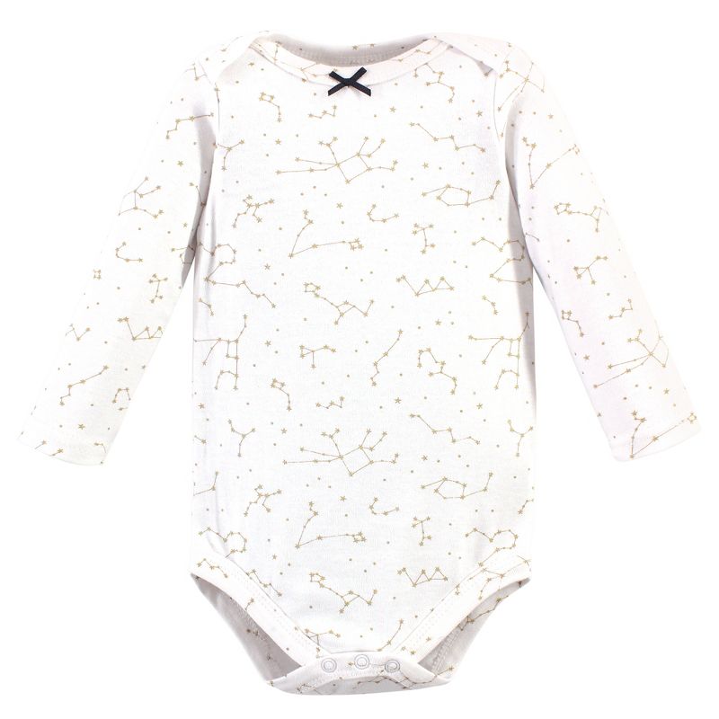 Hudson Baby Infant Girl Cotton Long-Sleeve Bodysuits 5pk, Dreamer, 3 of 8
