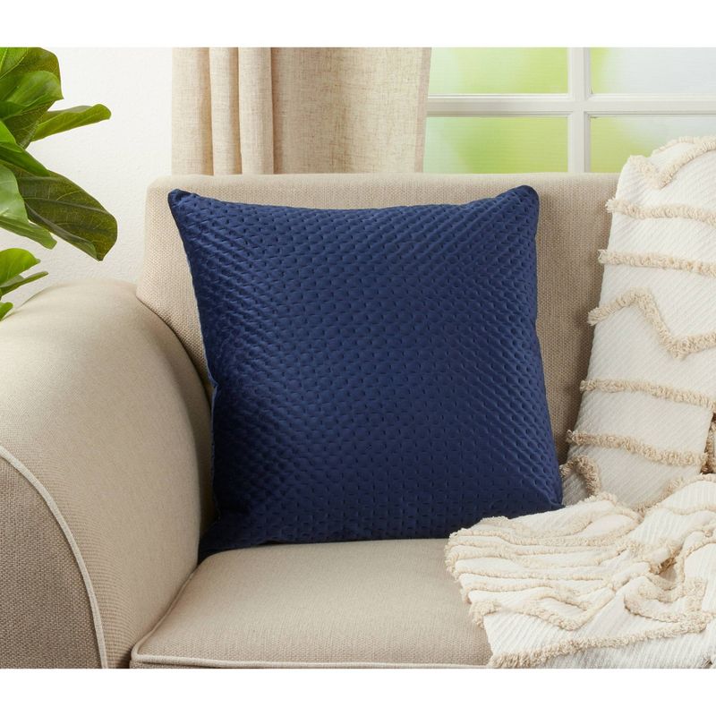 Pinsonic Velvet Design Poly-Filled Throw Pillow - Saro Lifestyle, 5 of 8
