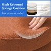 Gericco 16.9" Round Ottoman with Storage for Living Room Small Boucle Foot Stool Modern Upholstered Vanity Stool Ottoman Foot Rest - 3 of 4