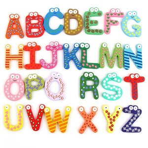 Zummy Wooden Magnetic Block with 26 pcs Letters and 15 pcs Number - 1 of 3