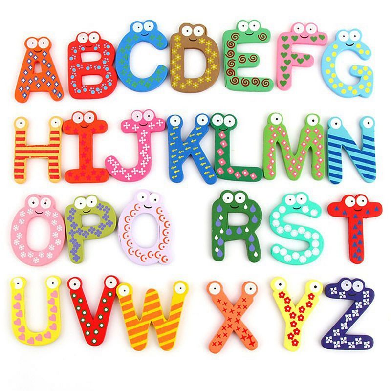 Zummy Wooden Magnetic Block with 26 pcs Letters and 15 pcs Number, 1 of 4