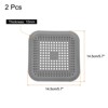 Unique Bargains Shower Drain Hair Catcher Square Drain Cover with Anti-slip Point Silicone Hair Stopper - 2 of 4