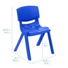 ECR4Kids 14in Plastic School Stack Chair, 4-Pack - 2 of 4
