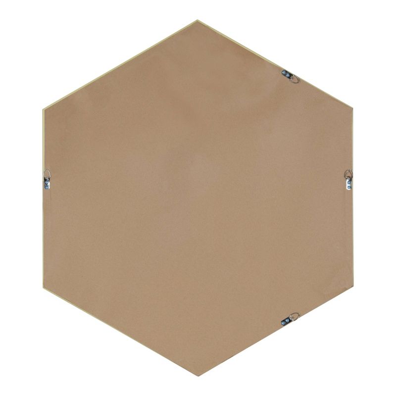 30.75&#34; x 34.75&#34; Rhodes 6 Sided Hexagon Wall Mirror Walnut Brown - Kate and Laurel, 5 of 10