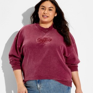 Women's Crewneck Dr. Pepper Fleece Graphic Pullover Sweatshirt