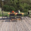 vidaXL Patio Dining Set 7 Piece Patio Dining Table and Chairs Poly Rattan - Black - 2 of 4