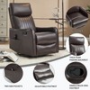 KTMBDW Massage Swivel Rocker Recliner with Heat and Vibration, Soft Manual Rocking Recliner Chair, Comfy Faux Leather Heated Recliner - 3 of 4
