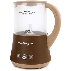 Nostalgia 30 Oz Electric Hot Chocolate Maker and Frother for Homemade Hot Cocoa, Cappuccinos, Lattes, Mochas, and Warm or Cold Milk Foam - 1 of 4