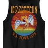 Led Zeppelin U.S. Tour 1975 Crew Neck Sleeveless Men's Black Tank Top - 2 of 3