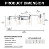 DORESshop Chrome 4-Light Vanity Light, E26 Bulbs, Modern Bathroom Mirror Lighting - 4 of 4
