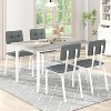 Hooseng Modern Dining Room Table Set for 4 , 5-Piece Kitchen Table with 4 PU Leather Dining Chairs for Breakfast Nook, Small Space - 4 of 4
