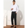 Lars Amadeus Men's Cropped Trouser Solid Color Flat Front Ankle-Length Dress Pants - 4 of 4