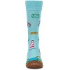 Memoi Men's New Jersey Rayon From Bamboo Crew Socks Aqua 10-13 - 2 of 3