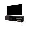 Vynxaria Contemporary TV Stand with Multi-Storage, Wengue, 63"W x 15.7"D x 22.8"H - 3 of 4