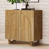 TV Stand With Removable Shelf,TV Cabinet Storage Fan-shaped Large Board Handle And 2 Doors,TV Stands Corner -Maison Boucle - 2 of 4