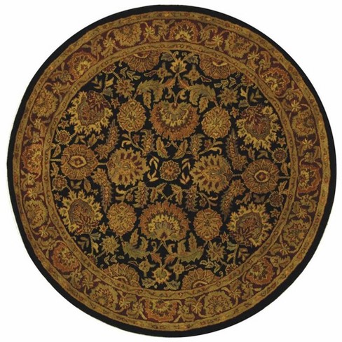 Classic Cl359 Hand Tufted Area Rug - Navy/red - 6' Round - Safavieh ...