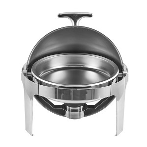 6.8 QT Round Roll Top Chafing Dish Buffet Set, Round Chafing Dishes for Buffet with Fuel Holders and Pan - 1 of 4