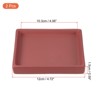 Unique Bargains Indoor Ceramic Square Plant Pot Saucers Tray 2 Pcs - 2 of 4