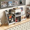 MOEPISY Record Player Stand with Drawer, Record Player Table with Vinyl Record Storage Up to 280 Albums, White - 3 of 4