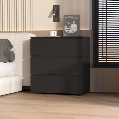FUFU&GAGA Modern 3-Drawer Dresser Chest Wooden Dresser Tower Nightstand End Table