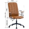 Kumasinova PU Leather High-Back Office Chair,360° Swivel Desk Chair with Adjustable Height & Armrests,Computer Chair for Home Office,Study Room - 3 of 4