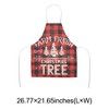 Unique Bargains Christmas Aprons Linen Red Black Beige 21.65"x26.77" 1 Pcs - 3 of 4