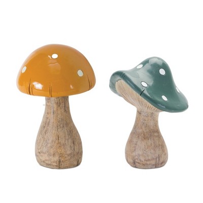 Melrose Garden Mushroom Decor (Set of 2)
