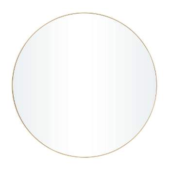 Wood Round Wall Mirror with Thin Frame - Olivia & May