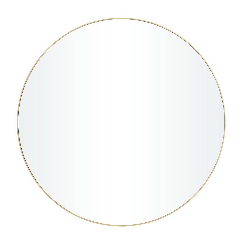 Wood Round Wall Mirror with Thin Frame - Olivia & May, 1 of 6