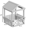 Racxily Outdoor Wooden Playhouse with Bench and Door - 2 of 4