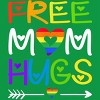 Adult Design By Humans Rainbow Free Mom Hugs Pride Arrow By Avocato T-Shirt - 2 of 2