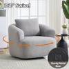 Sapphtopaz 360°Swivel Single Couches for Living Room Teddy Upholstered Round Couch with Pillow High-Resilience Sponge Sofa Chair for Bedroom - 4 of 4