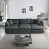 Oversized 111.42" Chenille Modular Sectional Sofa Bed with Double-layer Cushion and 3 Ottomans, 6-Piece Free combination Sofa - 2 of 4
