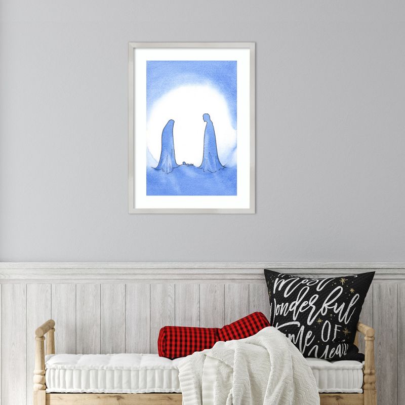Amanti Art Mary and Joseph with the miraculous baby by Elizabeth Wang Wood Framed Wall Art Print 19 in. x 25 in., 5 of 8