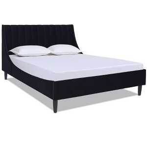 Sandy Wilson Home Aspen Vertical Tufted Headboard Platform Bed Set, Queen - 1 of 4