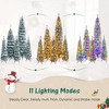 Bestier Christmas Trees, 5-set Slim Artificial Christmas Tree With Snow Flocking, Xmas Holiday Decoration Tree, Green - 2 of 4