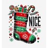 Nice Christmas Stocking Men's Crew Neck Short Sleeve Tee - 2 of 2