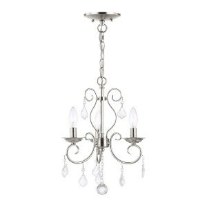 Livex Lighting Donatella 3 - Light Chandelier in  Brushed Nickel - 1 of 4