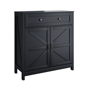 GlasFlength Kitchen Storage Accent Kitchen Cabinet Storage Cabinet Morden Sideboard Cabinet 2 Doors for Dining Room, Black, 30"*12"*32.5" - 1 of 4