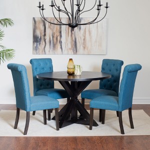 NicBex Round Dining Room Table Set for 4 Morden Dining Room Table with 4 Stylish Chairs and Pedestal Base for Kitchen - 1 of 4