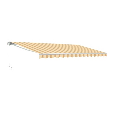 ALEKO 13 x 10 feet Retractable Motorized Home Patio Canopy Awning White Frame 13'x10'